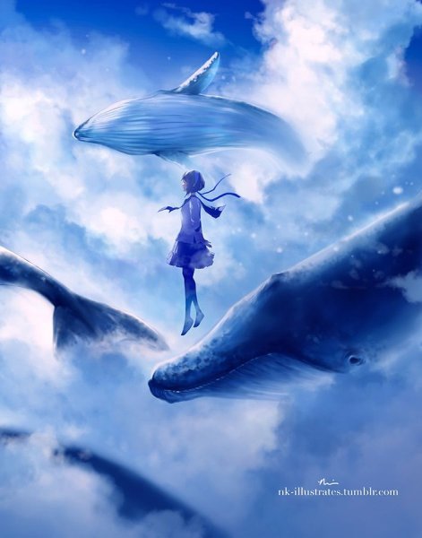 Синий кит в небе