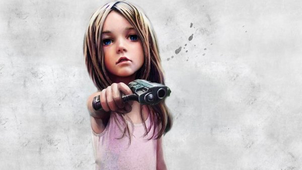 Девочка с пистолетом арт