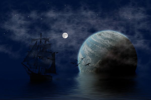 Море Луна корабль