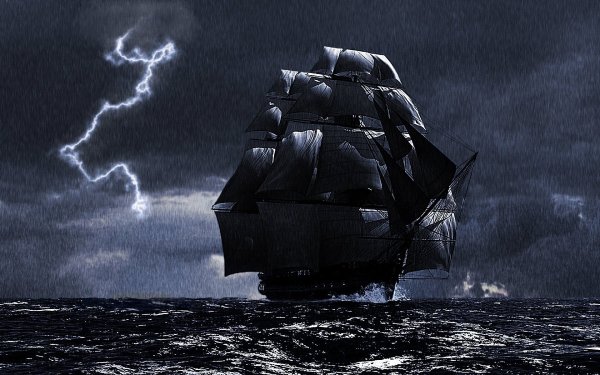 Пираты Карибского моря корабль шторм