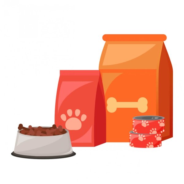 Пакет с кормом для собак