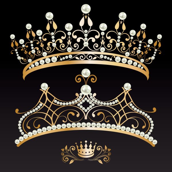 Корона золото на черном фоне