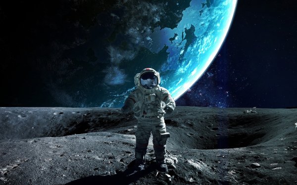 Космонавт на Луне арт