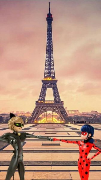 Леди баг Париж Эйфелева башня