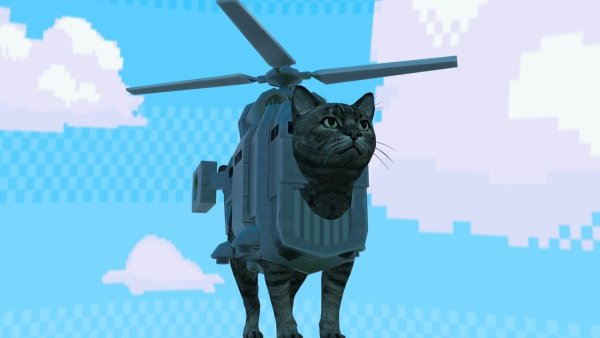 Кот вертолет