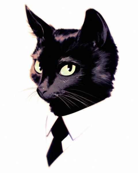 Черный кот аватар