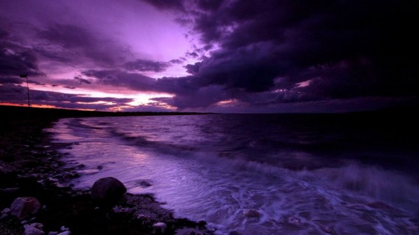 Красивый фон фиолетовый закат