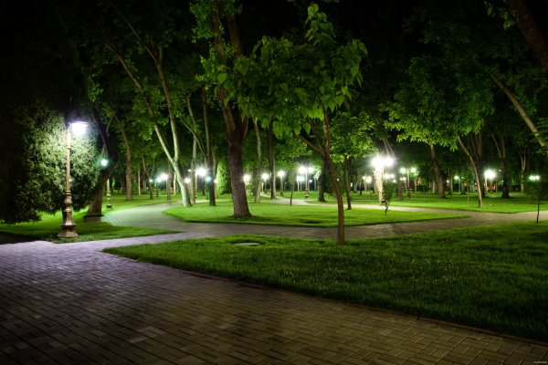 Освещение парка