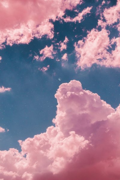 Розово голубые облака