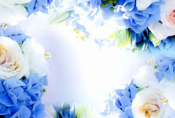 Фон цветочный в голубых тонах