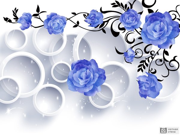 Синие розы фон