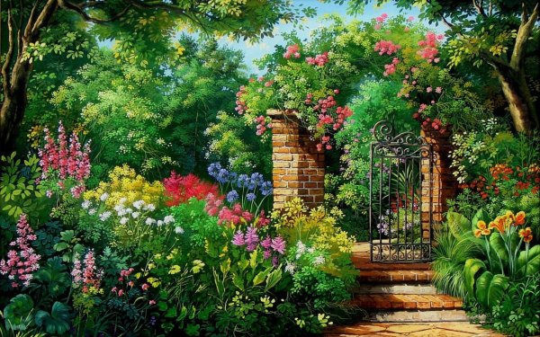 Алмазная мозаика "Райский сад"