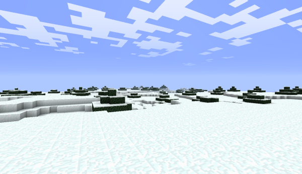 Снежный биом в Minecraft