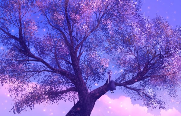 Фиолетовый фон дерево