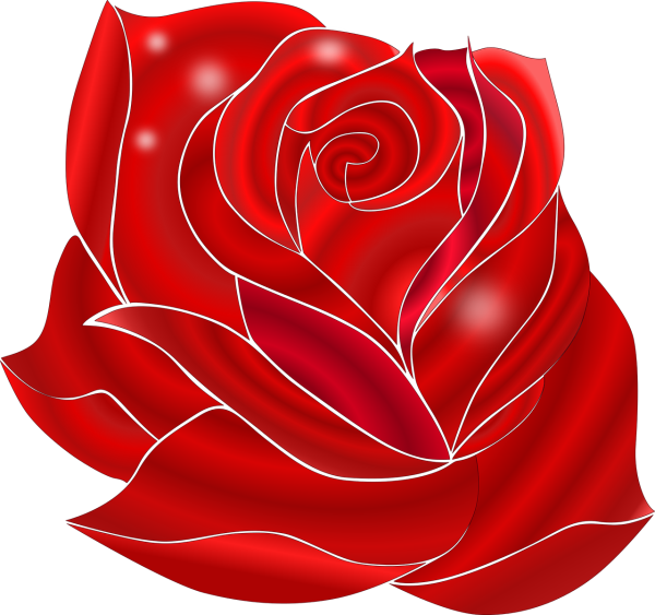 Красный цветок рисунок