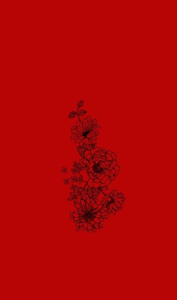Красные цветы Минимализм