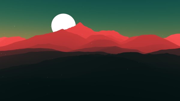 Красный фон горы
