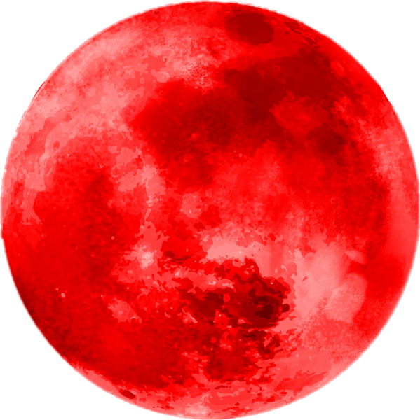 Красная Луна на прозрачном фоне