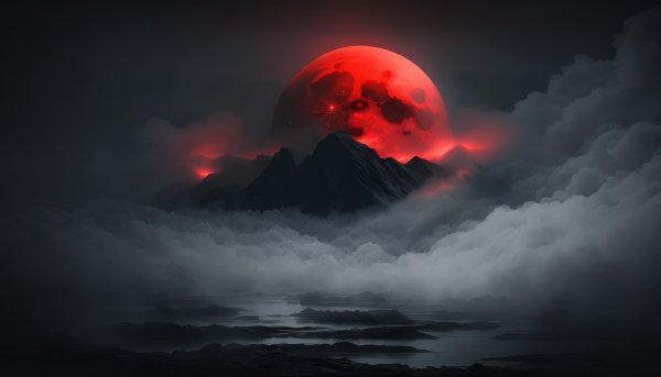 Красная Луна арт