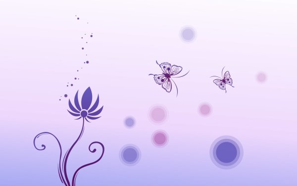 Сиреневый фон с бабочками