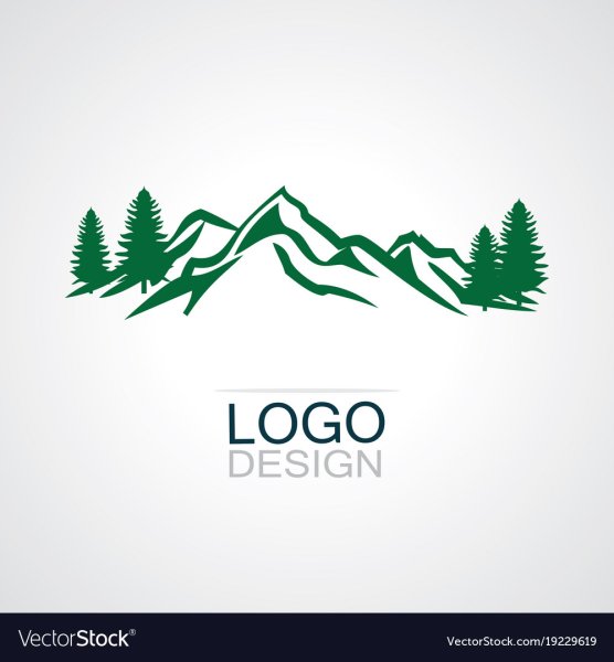 Логотип горы лес