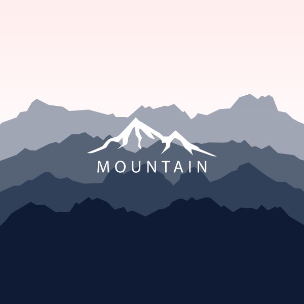 Логотип горы вектор