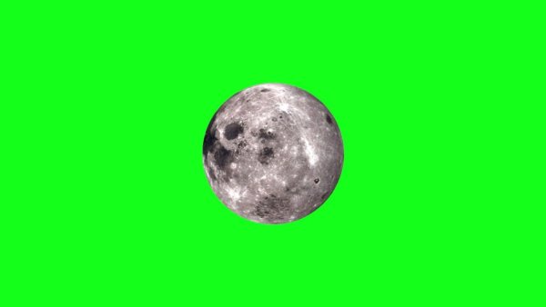 Луна на зеленом фоне