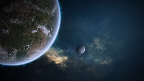Планета вид из космоса