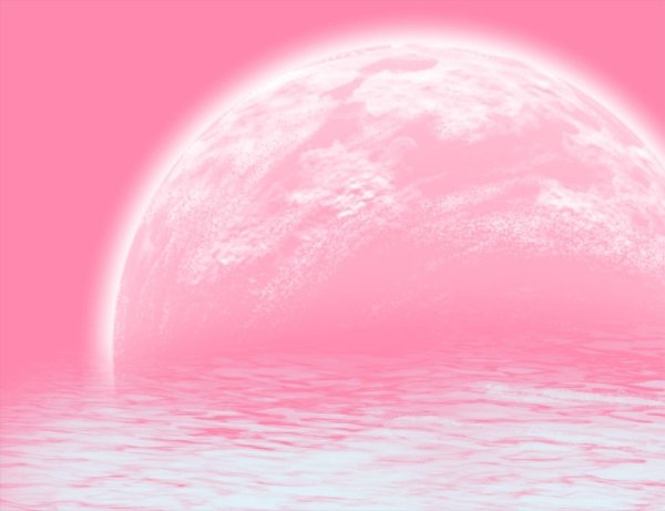 Луна на розовом фоне