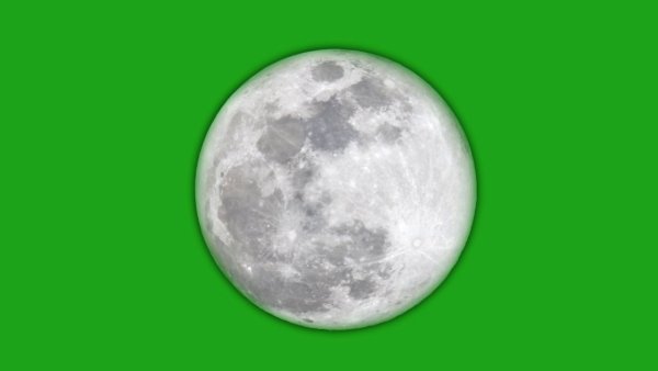 Луна на зеленом фоне