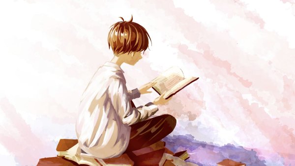 Мальчик с книгой арт
