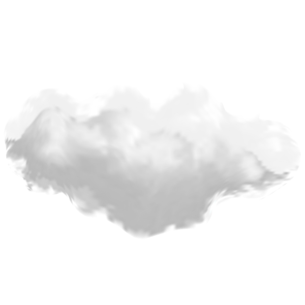 Настоящее облако на прозрачном фоне
