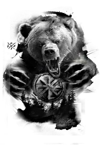 Славянский медведь тату