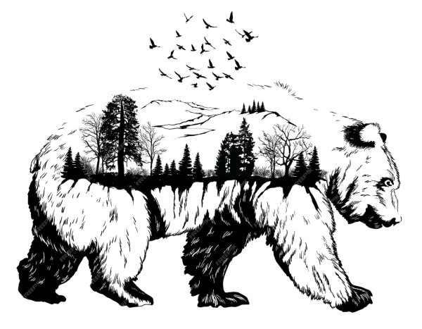 Медведь векторное изображение