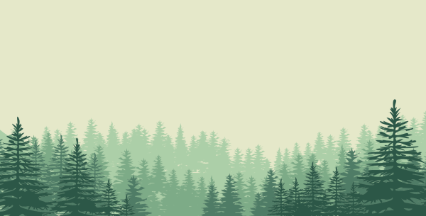 Лес на прозрачном фоне