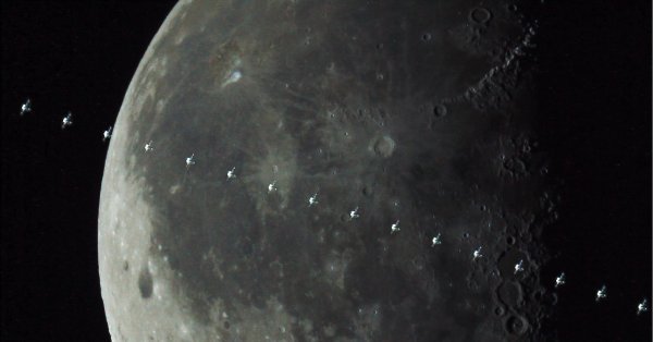 Снимки Луны с МКС