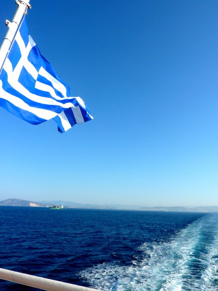 Красивый флаг Греции