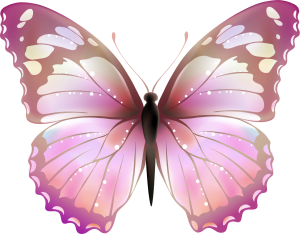 Бабочки нежно розовые