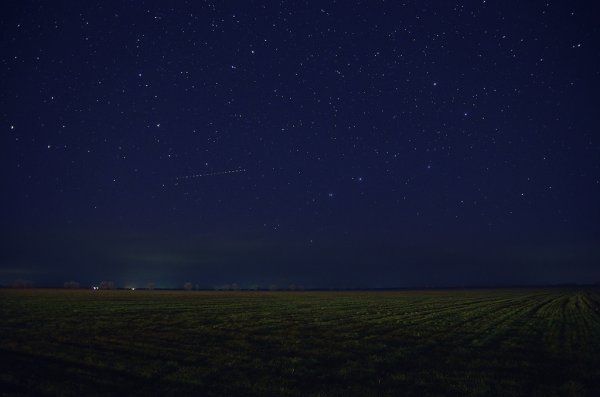 Ночное небо в поле