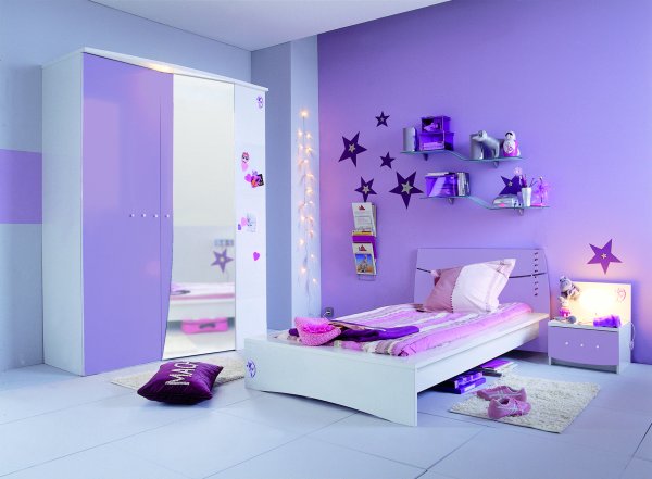 Фиолетовые детские комнаты