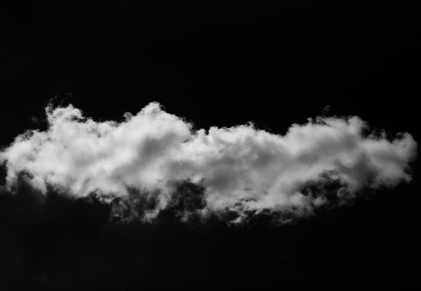Облака на черном фоне для фотошопа