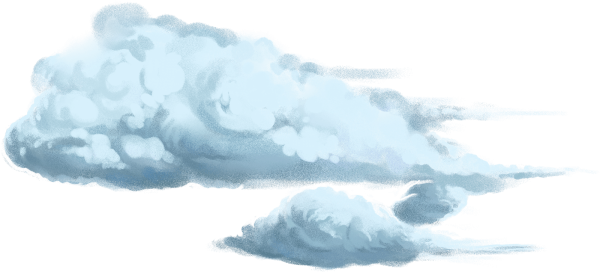 Облака на белом фоне реалистичные
