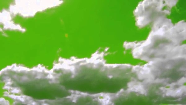 Облако футаж на зелёном фоне