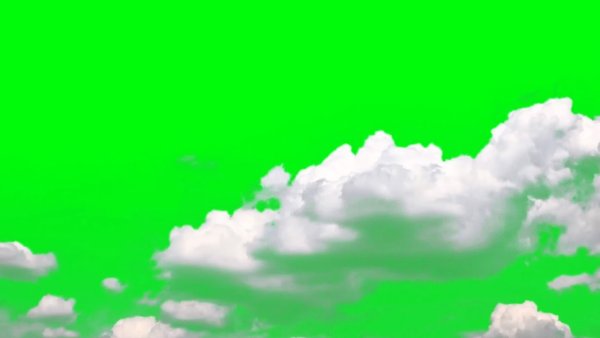 Облако на зелёном фоне