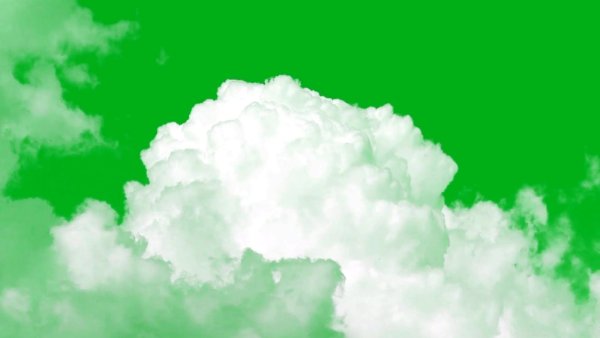 Облако на зелёном фоне