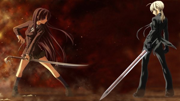 Обои аниме девочка с мечом