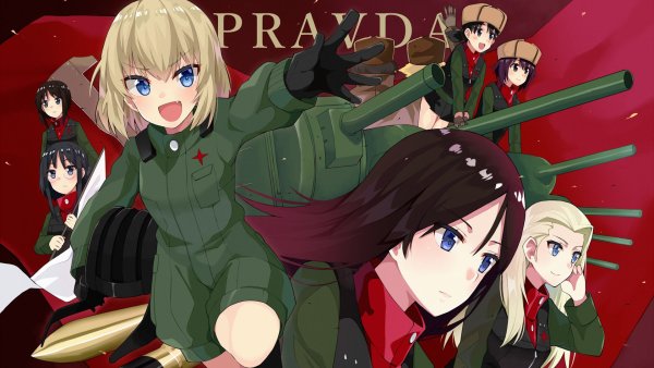 Аниме girls und Panzer Катюша