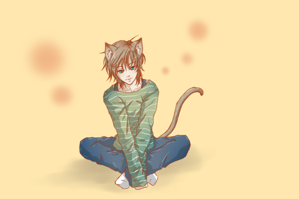 Кошка мальчик аниме