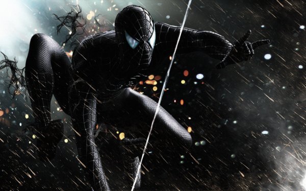 Человек паук 3 черный паук