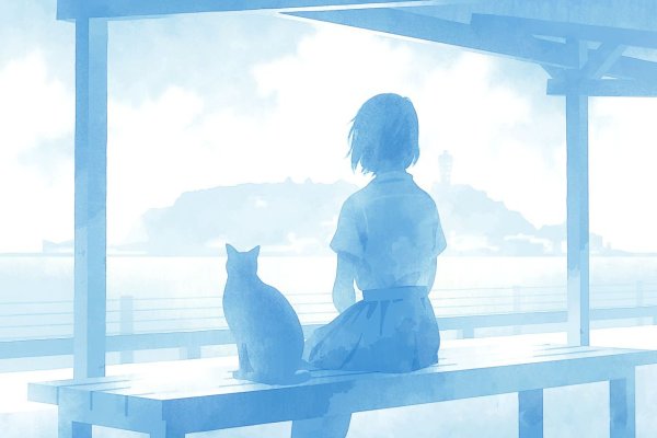 Девочка с котом у окна